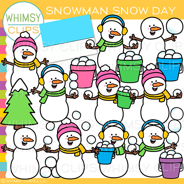Snowman Snow Day Clip Art