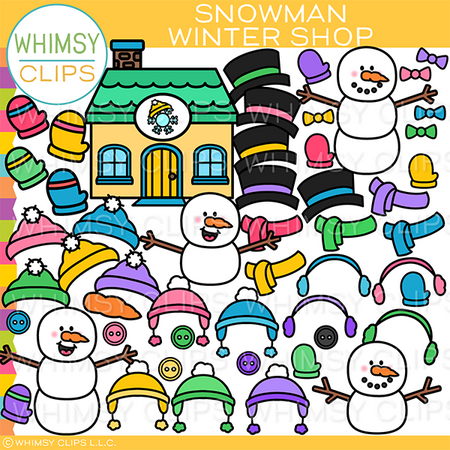 Snowman Winter Shop Clip Art