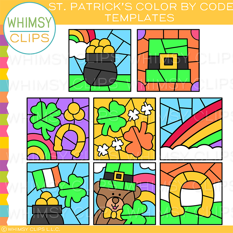 Whimsy Clips Color Holidays Color By Code Templates Clip Art Bundle – Whimsy Clips