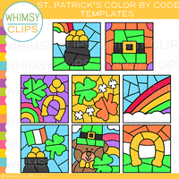 Holidays Color By Code Templates Clip Art Bundle