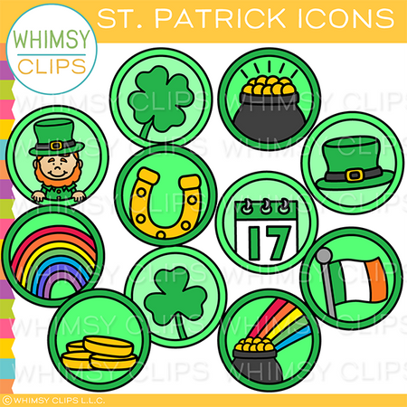 St Patrick's Icons Clip Art