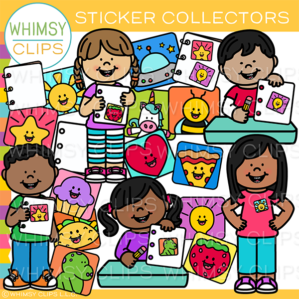 Sticker Collectors Clip Art