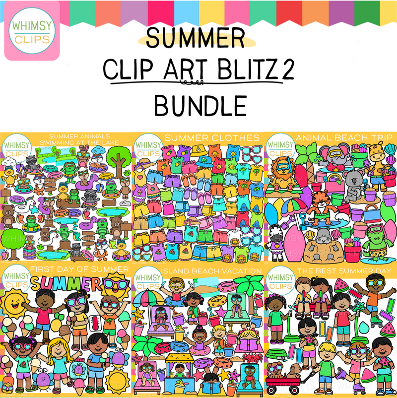 Summer Clip Art Blitz 2 Bundle – Whimsy Clips
