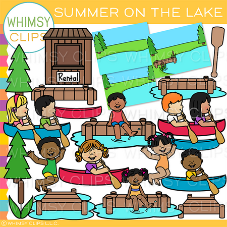 Summer On The Lake Clip Art