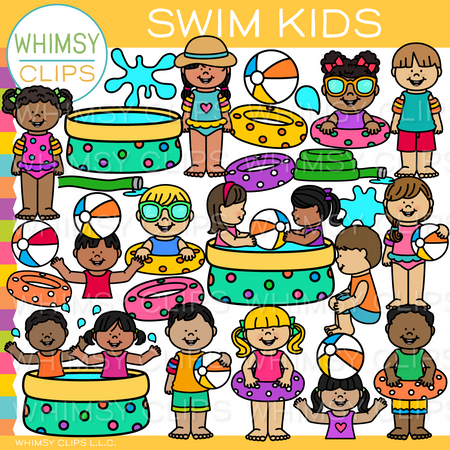 Swim Kids Clip Art