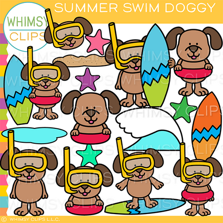Swim Doggy Clip Art