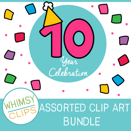 Celebrating 10 Years - Mega Assorted Clip Art Bundle Two