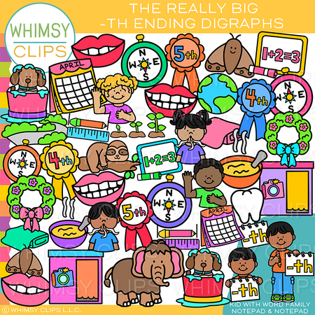 TH Ending Digraphs Clip Art