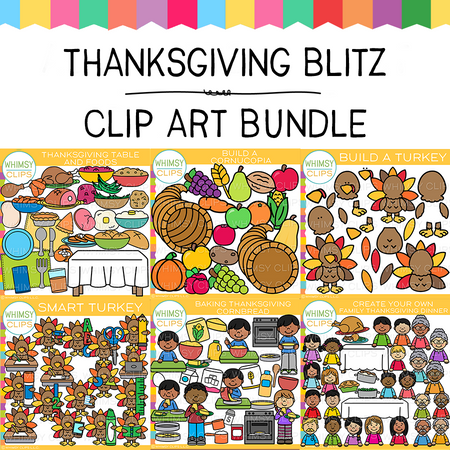 Thanksgiving Blitz Clip Art Bundle