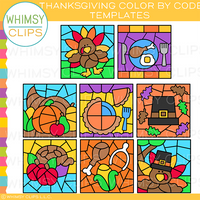 Holidays Color By Code Templates Clip Art Bundle