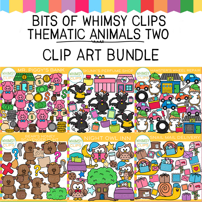 Thematic Animals Two Clip Art Bundle – Whimsy Clips