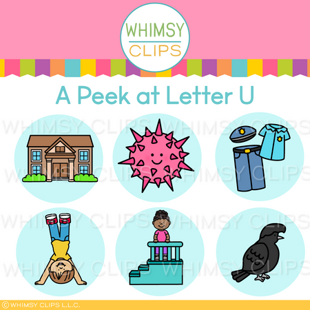 The Really Big Alphabet Letter U Clip Art Set