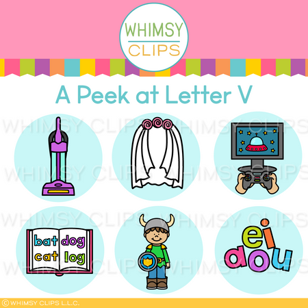 The Really Big Alphabet Letter V Clip Art Set