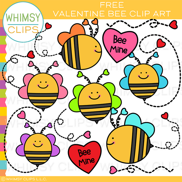 Free Valentine's Day Bee Clip Art