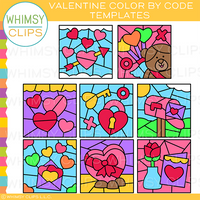 Holidays Color By Code Templates Clip Art Bundle