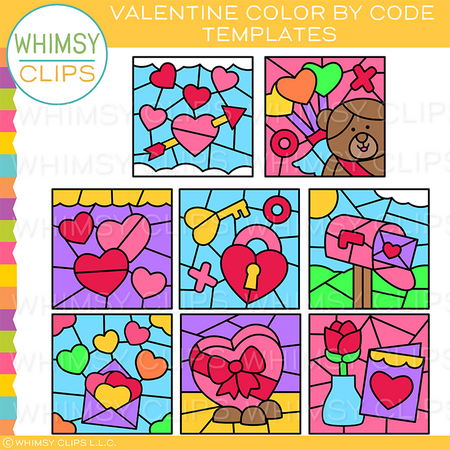 Holidays Color By Code Templates Clip Art Bundle