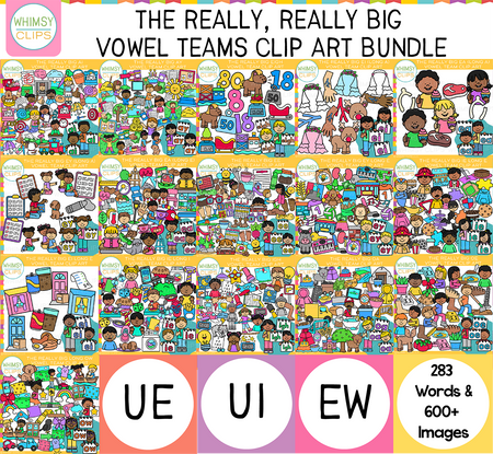 Vowel Teams Clip Art Bundle