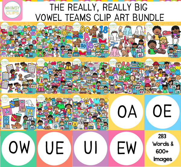 Vowel Team Clip Art Bundle