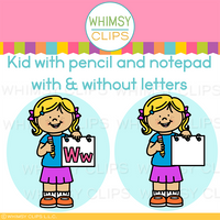 The Really Big Alphabet Letter W Clip Art Set