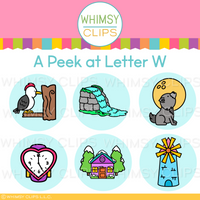 The Really Big Alphabet Letter W Clip Art Set