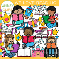 We Love Reading Clip Art