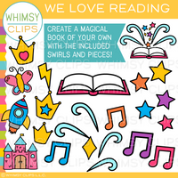 We Love Reading 2 Clip Art