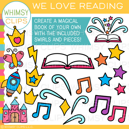 We Love Reading 2 Clip Art