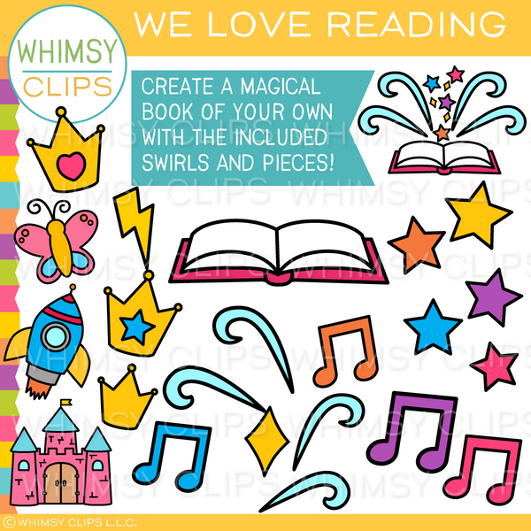 We Love Reading 2 Clip Art