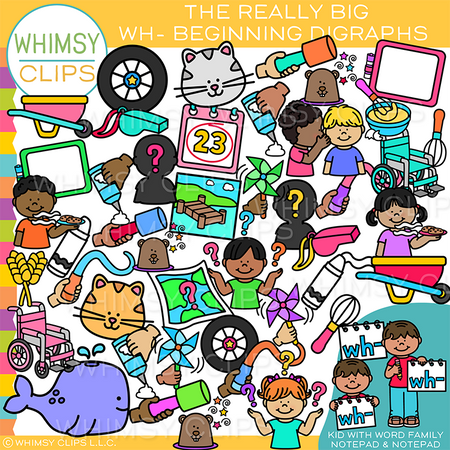 WH Beginning Digraphs Clip Art