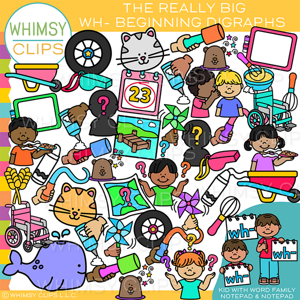 WH Beginning Digraphs Clip Art