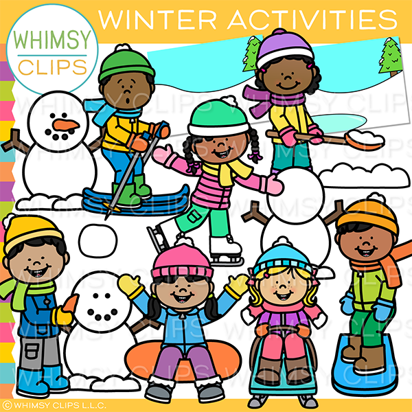Winter Activities Clip Art