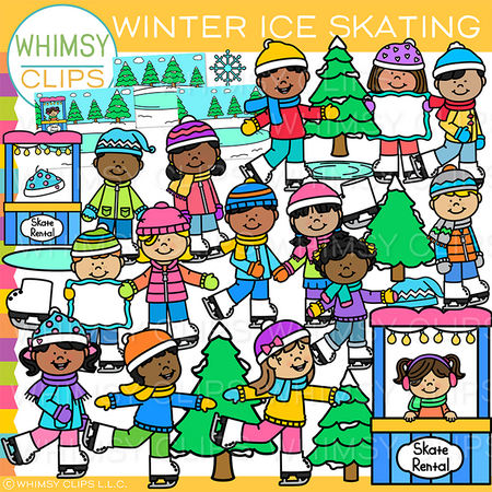 Winter Ice Skating Clip Art