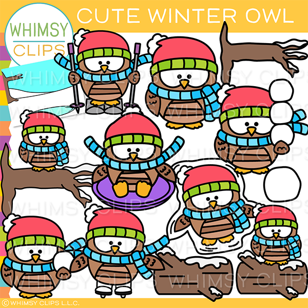 Winter Owl Clip Art