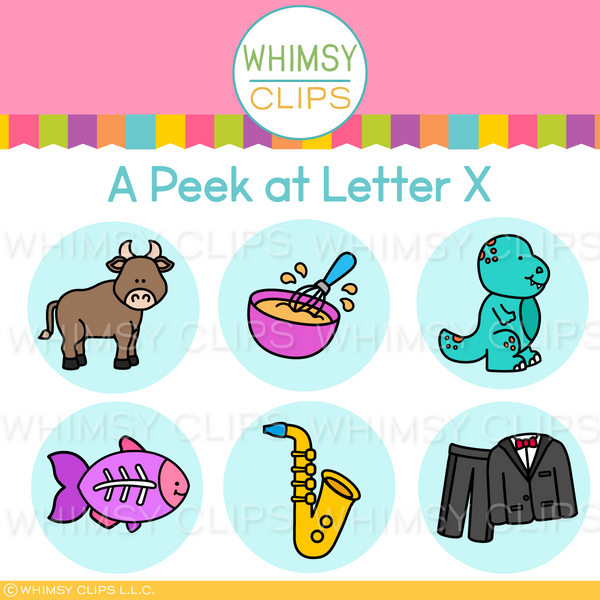The Really Big Alphabet Letter X Clip Art Set