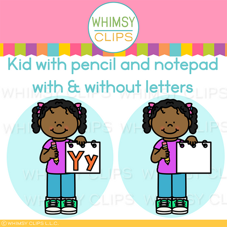 The Really Big Alphabet Letter Y Clip Art Set