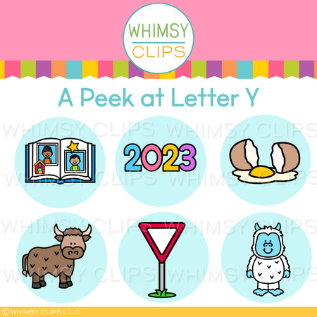 The Really Big Alphabet Letter Y Clip Art Set