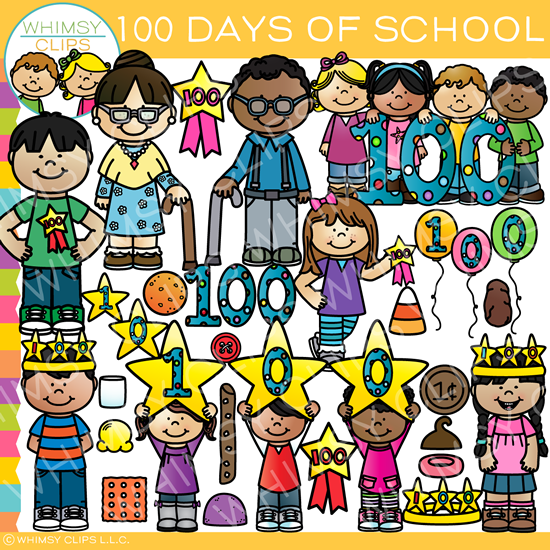 100 Days of School Clip Art