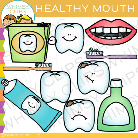 Healthy Mouth Dental Clip Art