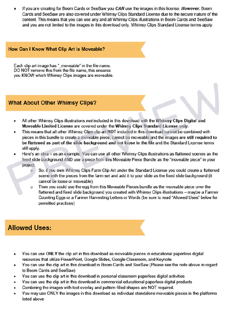 Moveable Theme Clip Art for Paperless Resources