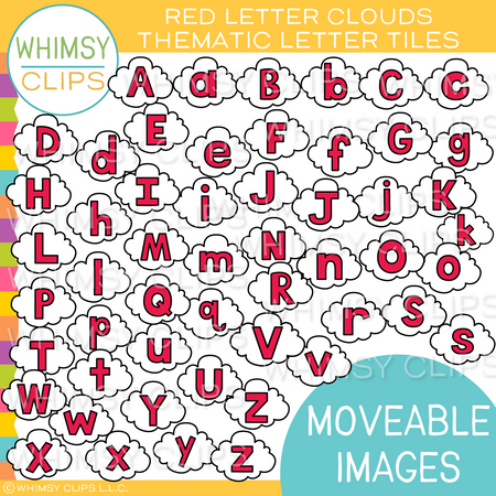 Thematic Letter Tiles Clip Art- BOTTOMLESS BUNDLE - Moveable Clip Art