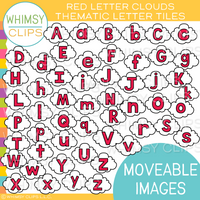 Thematic Letter Tiles Clip Art- BOTTOMLESS BUNDLE - Moveable Clip Art
