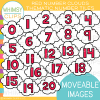 Thematic Red Number Cloud Tiles