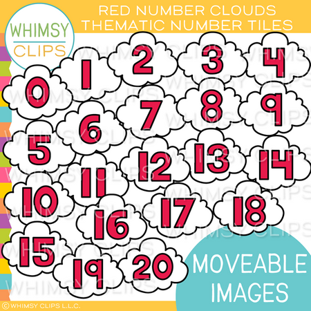 Thematic Red Number Cloud Tiles
