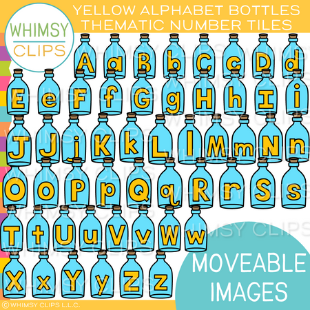 Thematic Letter Tiles Clip Art- BOTTOMLESS BUNDLE - Moveable Clip Art