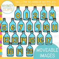 Thematic Number Tiles Clip Art- BOTTOMLESS BUNDLE - Moveable Clip Art