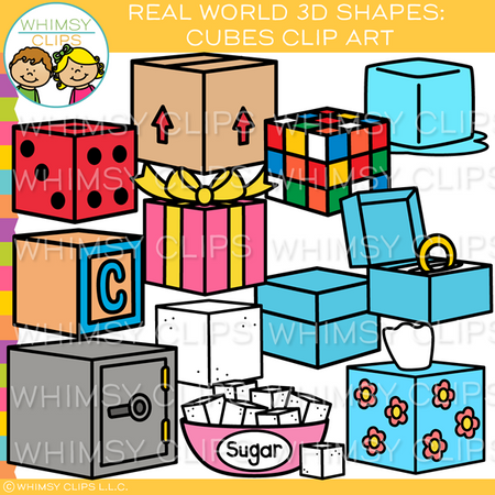 Real World 3D Cubes Clip Art