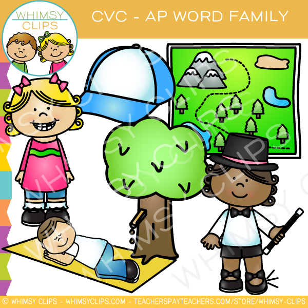 CVC -ap Word Family Clip Art