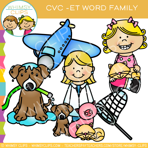 CVC -et Word Family Clip Art