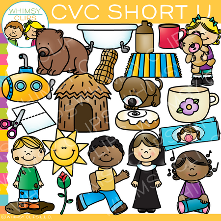 CVC Clip Art - Short U Word Family