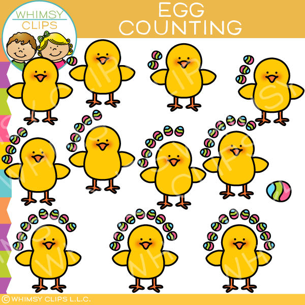 Easter Egg Counting Clip Art